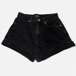 Classic Black Denim Women's Shorts
